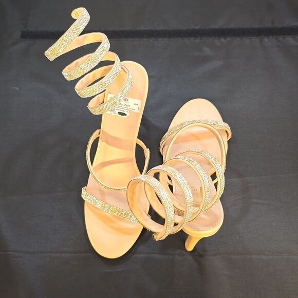 BRAND NEW GLAZE WOMEN’S RHINESTONE EMBELLISHMENTS SANDAL - Picture 4 of 15